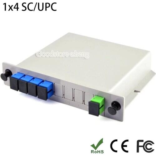 SC/UPC 1*4 Module PLC Fiber Optical Splitter SC/FC/ST/LC Connector PLC Splitter SC/UPC