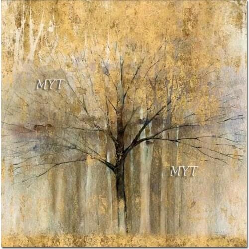 Modern Living Room Decorative Abstract Texture Tree Oil Painting No Frame Canvas Wall Art 1 Panel Set Picture Art For Gift