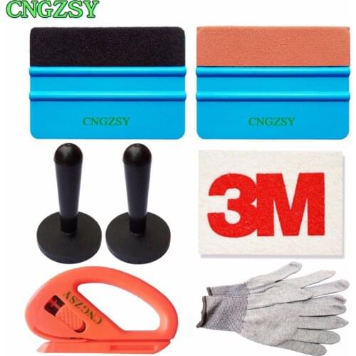 Standard Pro Tool Kit Combo Car Vinyl Wrap Bag Suede Felt Wool Squeegee Sticker Magnet Holders Film Cutter Working Gloves K19
