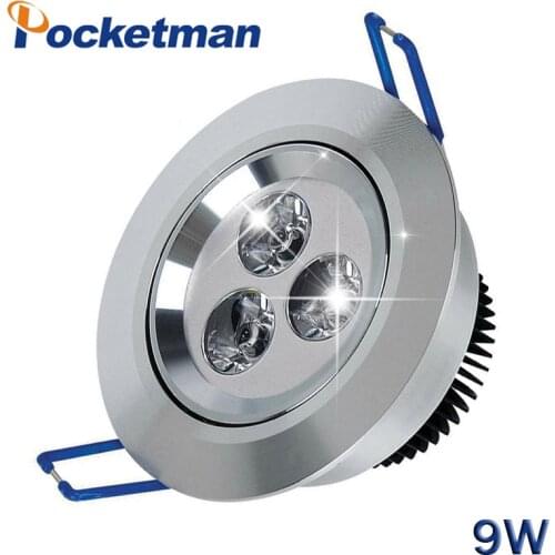 9W Led Downlight Foco Empotrable Led Ceiling Lamp Faretto Incasso Lampara Techo Plafoniera Spot light Recessed 220V Led Lamp z86