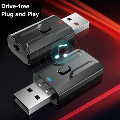 USB Bluetooth 5.0 Audio Receiver Transmitter 2 IN 1 Mini 3.5mm Jack AUX RCA Stereo Music Wireless Adapter For TV Car PC Adapter