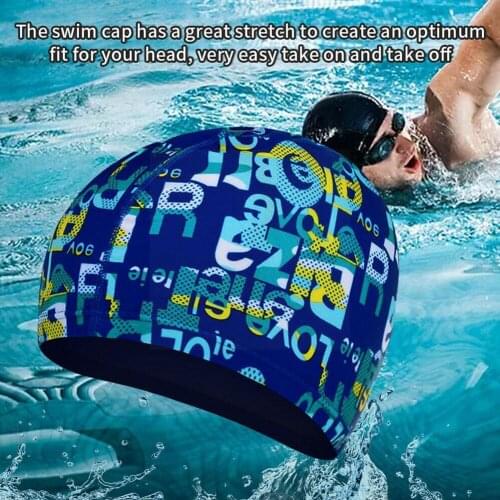 High Elastic Swimming Caps Adult Cloth Stretchable Tools Bathing Ears Hair Pool Summer Protection Swiming Comfortable Long F0Q5