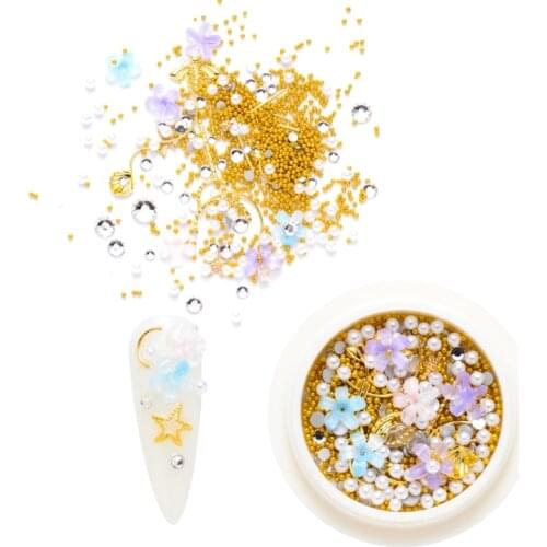 Y1UF Nail Art Rhinestones Gold Silver Metal Nail Art Studs Nail Crystal Gems Colorful Nail Art Rhinestones Nail Diamonds Kit