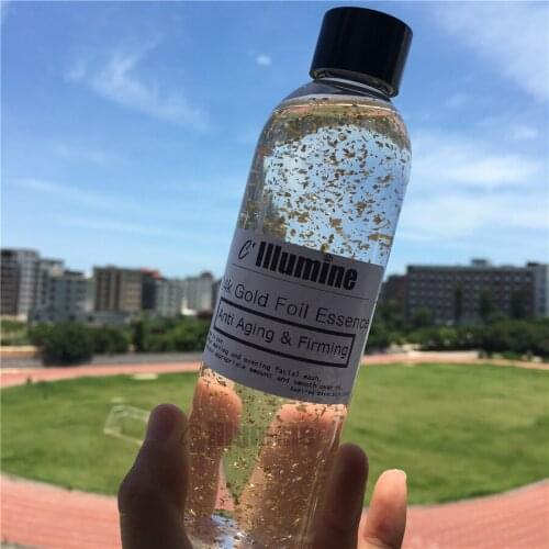 Ageles 24K Gold Foil Essence Toner Anti Wrinkles Anti Aging Natural Skin Beauty Care 200ml With Free Gift