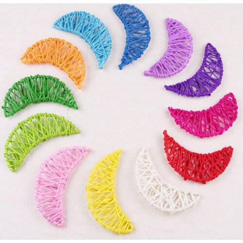 10pcs per lot Moon Shape Rattan Sepak Ball wedding party decoration wall window desk backdrops
