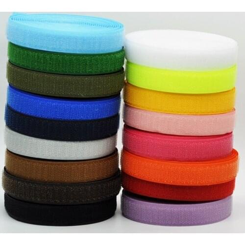 20mm 25yards/lot colorful Adhesive Hook and Loop Fastener Tape sew on Snap Fastener Sewing Accessories for home garment bag sh