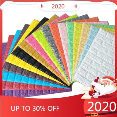 3D Wallpaper Brick Wall Stickers Decor Foam Wall Covering Wall Sticker For Living Room DIY Background 77*70cm