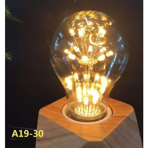 A19 A60 Starry sky lamp LED Edison Filament Light bulb E27 110V 220V 3W Firework lamp Energy saving home Decor Christmas gift