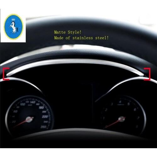 Yimaautotrims Auto Accessory Dashboard Instrument Screen Cover Trim For Mercedes-Benz C Class W205 / GLC x253 2015 - 2019 Metal
