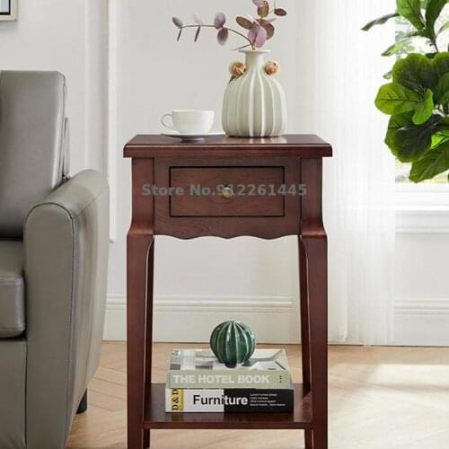 American Sofa Side Cabinet Side Cabinet Side Table Small Tea Table Flower Table Height 70cm Table Lamp Decoration Bedside Table