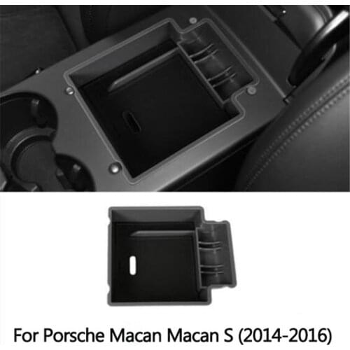 Automobile Armrest Storage Box For Porsche Macan Macan S 2014-2019 Center Console Container Storage Organizer Accessories