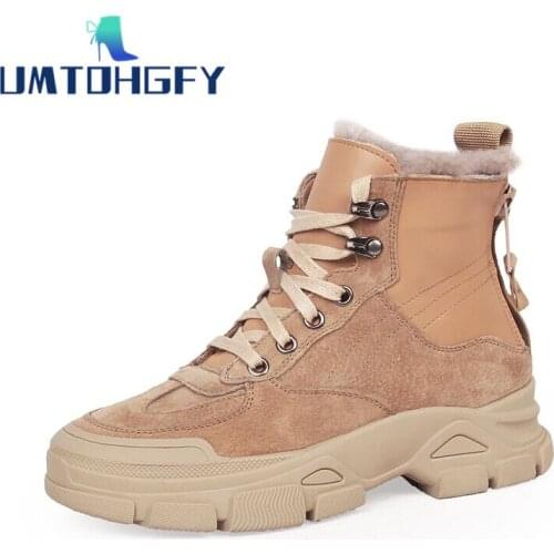 REVT boots 2020 new style womens Genuine Leather fashion winter Martin boots girls winter warm snow boots womens shoes