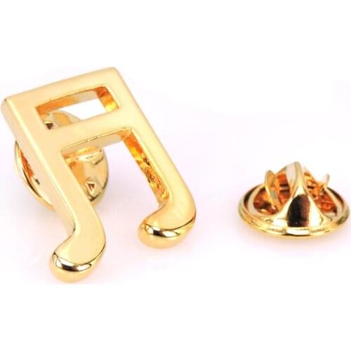 High quality Brooch for men gold musical note lapel pin Successful mens music brooches accessories jewelry wholesale XZ042