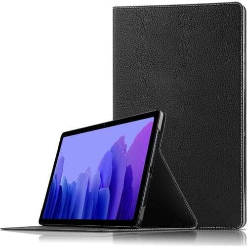 Case Cowhide For Samsung Galaxy Tab A7 10.4 2020 SM T500 SM-T500 SM-T505 10.4" Tablet Protect Cover Shell Genuine Leather Cases