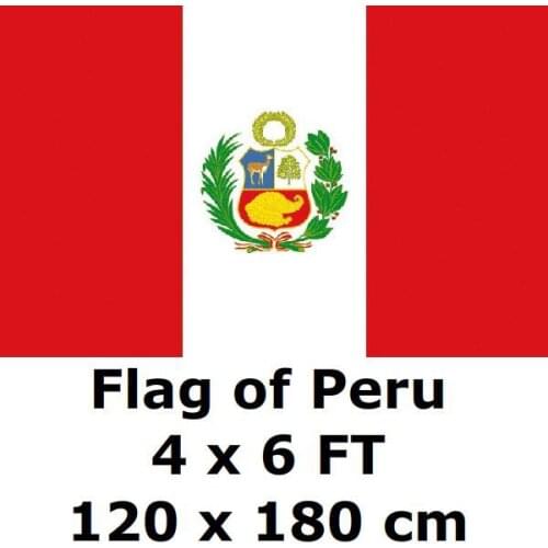Peru Flag 120 x 180 cm 100D Polyester Large Big Peruvian Flags And Banners National Flag Country Banner