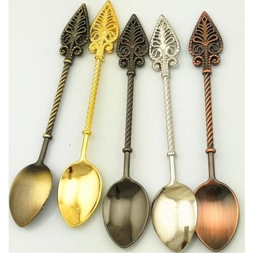 Long Handled Alloy Coffee Spoon Ice Cream Dessert Tea Stirring Spoon For Picnic Kitchen Accessories Bar Tools