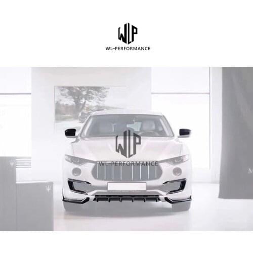 Carbon Fiber Car body kit Front bumper lip Rear diffuser Side skirts Rear spoiler Mirror cover For Maserati Levante 2016