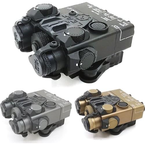 AN/PEQ-15A DBAL-A2 LED White weapon light + Red laser Lenses with Remote Switch Tactical Hunting Rifle Airsoft Battery Box