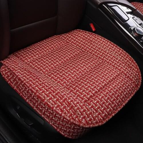 Linen Car Seat Covers Four Seasons Auto Seat Cushion Protector Front Rear Seat Cover Anti-slip Automobiles Seat Cover Universal