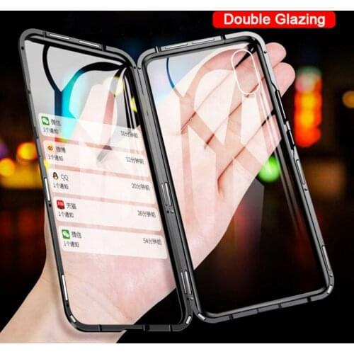 360 Magnetic Metal Case For Vivo Y19 Y17 Y95 Y85 Y50 X50 Pro X30 S6 S5 IQOO Neo Y17 Nex 3 Case Double Tempered Glass Cover Funda