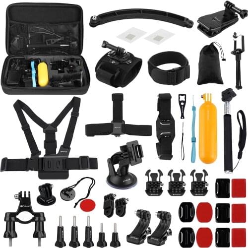 PULUZ Action Camera Accessories Kits for GoPro HERO 9 Black 8 Black 7 6 5 5 Session 4 Session 4 3+ 3 2 1 Go Pro Mount DJI Osmo