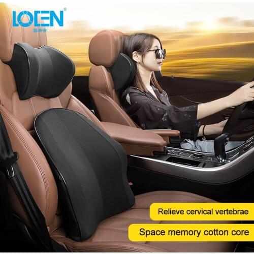 2019 Car U Type Seat Memory Pillow Headrest Lumbar Support for Comfortable Universal Car Red/Beige/Coffee/Black Driving Travel