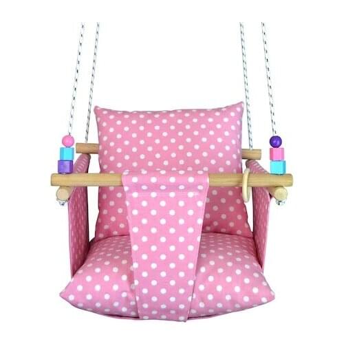 Ceiling Hanging Baby Child Hammock Home Type Swing Polka Dot Pink