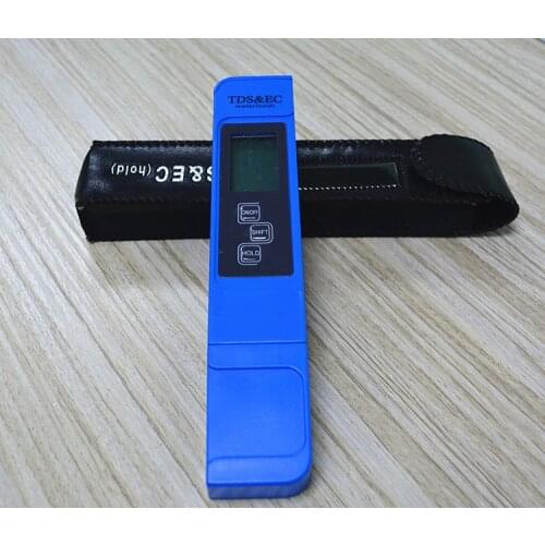 Blue three-in-one portable conductivity meter conductivity test pen type water quality detector not include battery