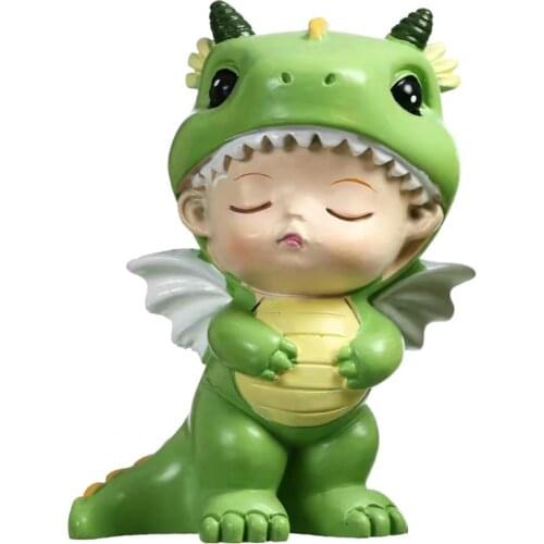 1Pcs Random Box Cute Dinosaur Mold Realistic Ornament Resin Dinosaur Toy Cake Decorating Tools Car Model Decorations for Shop