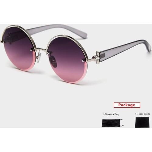 Mimiyou Polarized Semi-Rimless Round Womens Sunglasses Novel Glasses Men Sun Glasses Women Brand UV400 Eyeglasses Shades