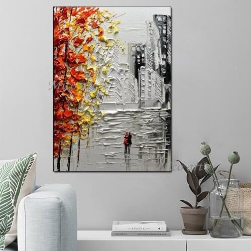 Modern New Arrival Hand Painted Oil Painting On Canvas No Framed Contracted Design Abstract Oil Painting Picture For Living Room