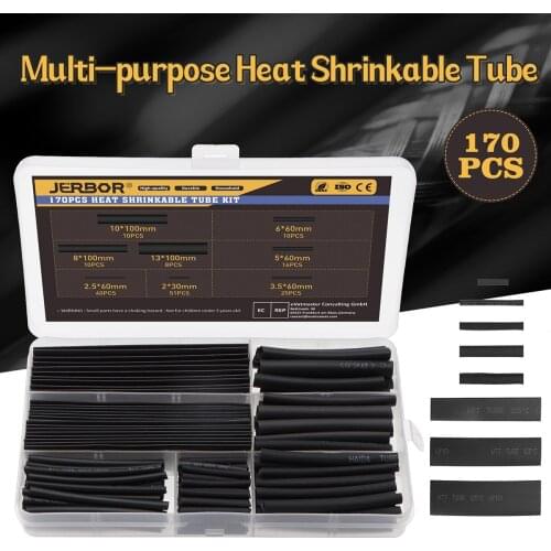 170pcs Waterproof Insulated Wire Connector Heat Shrinkable Connectors Electrical Connection Kit Marine Automotive Wire Set