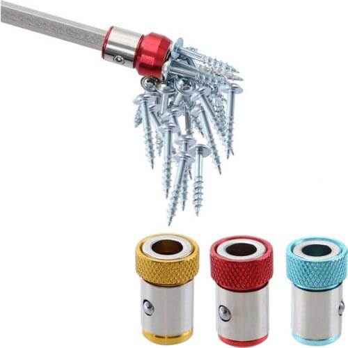1/4'' 6.35mm Screwdriver Magnetic Ring S2 Alloy Steel Removable Magnet Driver Hex Electric Screwdriver Bit Strong Magnetizer