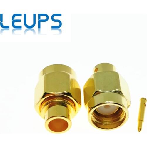 100PCS SMA Male Or RP-SMA Male (Female Pin) Solder Semi-rigid B3 for RG141 RG402 cable RF Connector