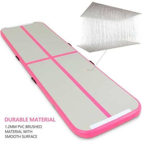20ft 6M Inflatable Gymnastics Air Track Tumbling Mat 8 inches Thickness Airtrack Mats for Home Use/Training/Cheerleading/Water