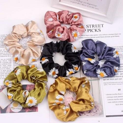 2020 Fashion Silk Hair Bands For Women Elastic Hair Ties Ring Girls Hair Ribbon Chouchou Scrunchie Simple Hairband headdress