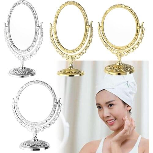 2020 New 2 Sides Makeup Mirror Stand Table Cosmetic Mirror Plastic Dresser Mirrors Tools