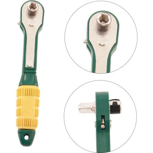 6.35 1/4 Head Portable Screwdriver Pole Multifunctional Quick Mini Ratchet Socket Wrench Multiple Function Simply Equipped Tools