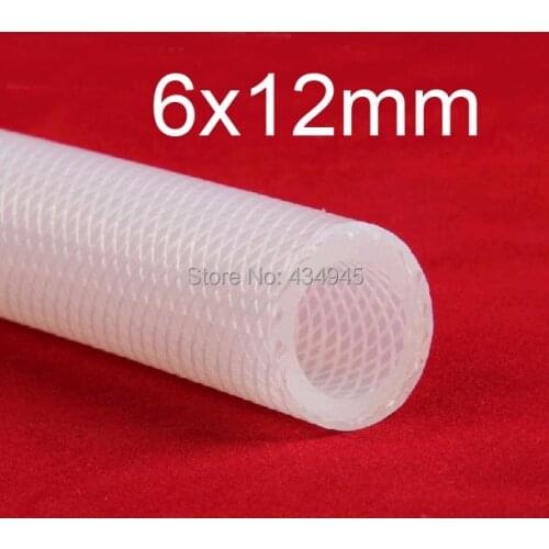 6x12mm braidd silicone tube,food grade reticulated duct chequered Anilox tube high pressure silicone braided hose heat-resistant