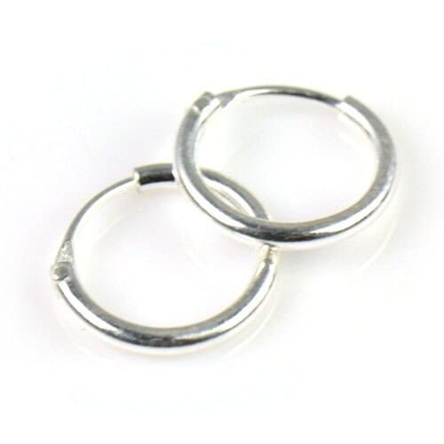 925 Sterling Silver Ear Fake Septum Nose Piercing Tragus Helix and Body Cartilage Earrings Hoop Earring 8mm 9.5mm 13mm 14mm