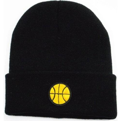 Basketball embroidery Cotton Thicken knitted hat winter warm hat Skullies cap beanie hat for kid men women 306