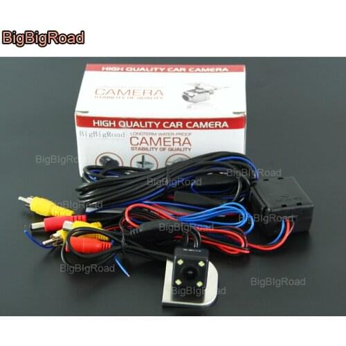BigBigRoad Car Rear View Reversing Backup Camera with Filter / power relay For ford escort 2015 focus 2012-2014 night vision