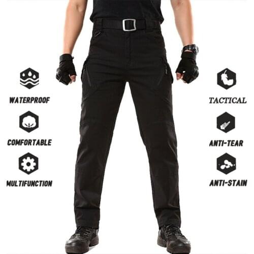 New Mens Tactical Pants Multiple Pocket Elasticity Military Urban Commuter Tacitcal Trousers Men Slim Fat Cargo Pant 5XL