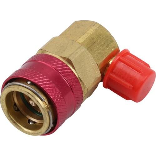 1 Set AC R134A Quick Connector Adapter Coupler Auto A/C Manifold Gauge Low/High HVAC Car Air-conditioning Accessories Red/Blue