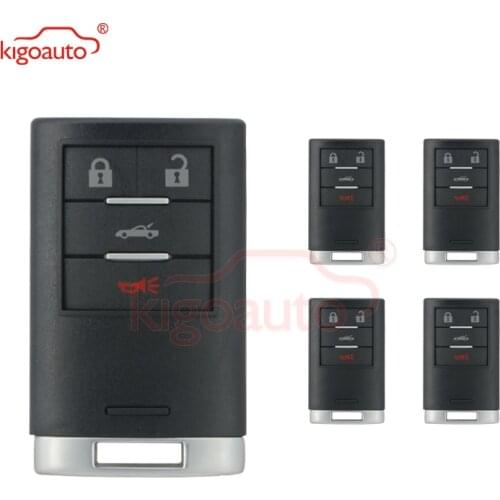 Kigoauto 5pcs 25926479 Smart key case 4 button for Chevrolet Corvette 2008 2009 2010 2011 2012 2013 M3N5WY7777A