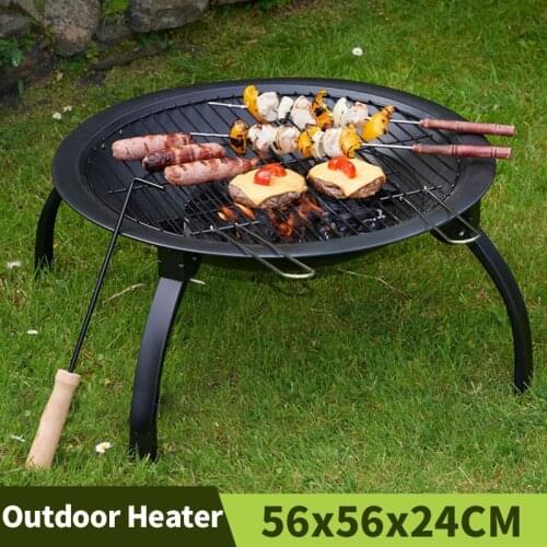 Household Indoor Fire Pit Backyard BBQ Grills EurAmerican Outdoor Heater Garden Portable Charcoal Stove Folding Camping Brazier