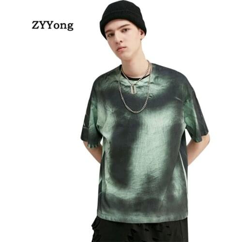 Mens T-Shirts 2020 Funny Printed Short Sleeve Tshirts Summer Hip Hop Casual Cotton Tops Tees Streetwear