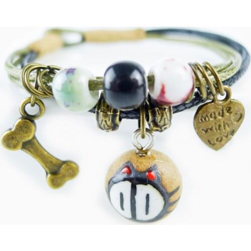 Cartoon Ceramic Hand Knitting beads Bracelets Chinese ethnic style jewelry for women Children gift #FY201