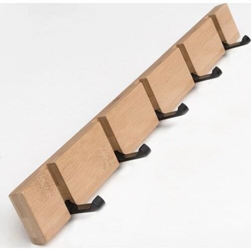 Wall Clothes Hooks Solid Wood Wall Hooks Household Clothes Shelf Towel Coat Hook Wall Hangers Bathroom Hook Wall Rack Key Holder