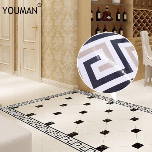 Wallpaper Borders PVC Waterproof Vinyl Wall Stickers Home Decor Kitchen Bathroom Tiles Waist Line Self-Adhesive Wallpaper Walls